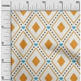 thumbnail image 2 of oneOone Rayon Orange Fabric Check Craft Projects Decor Fabric Printed By The Yard 56 Inch Wide, 2 of 4