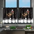 thumbnail image 3 of Christmas Tier Curtain Sheer Curtain for Bathroom Kitchen Cafe,Set of 2 Santa Claus Short Small Curtain Panels,28"X36", 3 of 6