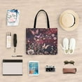 thumbnail image 6 of Canvas Tote Bag for Women Girls Design Print Butterflies and Blossoms on Starry Tote, 6 of 8