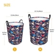 thumbnail image 2 of Lsque rock Skull blue record pattern Laundry Hamper Basket, Tall Woven Rope Hamper Basket for Clothes, Lightweight Storage Basket, Collapsible Waterproof-Medium, 2 of 8