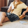 thumbnail image 5 of Kdxio Forest Black Ghost Warrior Print Mens Sleep Shorts Bottoms Soft Comfy Pajama Wear Pants with Drawstring Pockets, 5 of 5