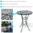 thumbnail image 3 of Sunnydaze 30" Round Wrought Iron Patio Bar Table, Black, 3 of 7