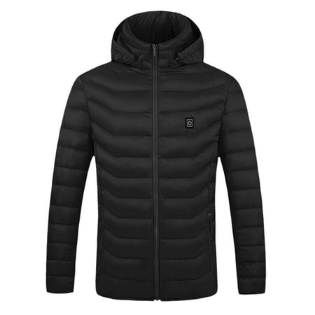 Christmas Clearance Juebong Heated Hoodie Jacket Winter Outdoor Soft Shell Electric Heating Coat Unisex 4 Heat Zones Coat For Women And Men