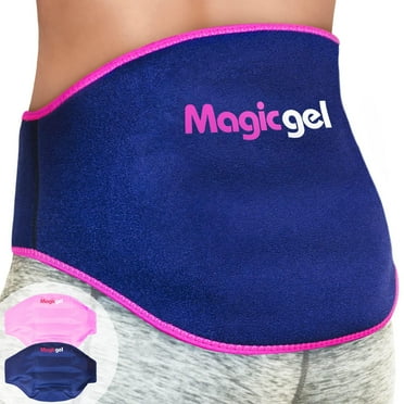 Magic Gel Ice Pack for Back Pain Relief | 2 Pack Reusable Lower Back Wrap for Hot or Cold Therapy