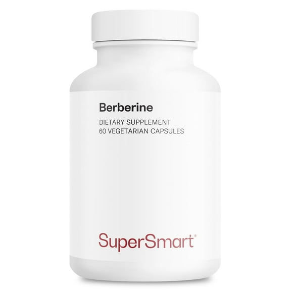 SuperSmart - Berberine 1000 mg per Day - Maximum Purity 97% - Potent Extract | Non-GMO & Gluten Free - 60 Vegetarian Capsules