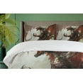 thumbnail image 4 of Ambesonne Myth Duvet Cover Sets, Creature Dragon, 2-Queen, Grey Red, 4 of 7