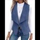 thumbnail image 1 of Chaleco Informal Sin Mangas de Felpa para Mujer, Otoño e Invierno, Tipo Cárdigan. Azul XXL, 1 of 10