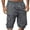 #005-Gray, variant on Xyxonk Men's Cargo Shorts Relaxed Fit Solid Color Shorts Lightweight Summer Multi-Pocket Below Knee Vintage Cargo Shorts Coffee 2XL