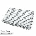 thumbnail image 5 of Sea Animals Floor Pillow Lounger Cover, Sharks Swimming Horizontal Silhouettes Powerful Dangerous Wild Life, Nap Mat Printed Fabric Case for 5 Pillows, 88" x 36", Charcoal Grey White, by Ambesonne, 5 of 5