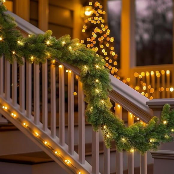 Boreal Craft Leaf Garland 6ft Cedar Garland Realistic Extra Full Cedar Christmas Garland For Stairs Garlands For Decoration Christmas Cedar Garland Home Decoration