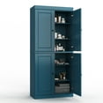 thumbnail image 4 of 100% Solid Wood 32" Bathroom Cabinet with Solid Doors and Adjustable Shelves, 4 of 6