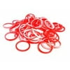 Red and White Swirl Fun Loom 100 Premium Silicone Bands Super C-Clips