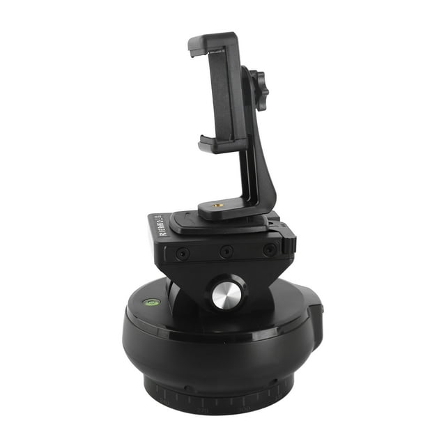 Remote Motorized Pan Tilt Head Panoramic Head 360 Rotation Panoramic Tripod Head 100M Wireless Remote Control 9 Levels Adjustable Speed 1kg Load Capacity with Phone Clip for