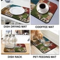 thumbnail image 4 of Coffee Text Pattern Coffee Bar Mat Accessories for Countertop Absorbent Hide Stain Dish Drying Mats for Kitchen Counter Draining Pad Under Coffee Maker Coffee Pot Espresso Machine 19.5x12in, 4 of 7
