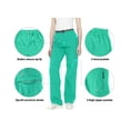 thumbnail image 5 of Little Donkey Andy Women's Lightweight Quick Dry Convertible Pants Zip-Off Hiking Travel Green L, 5 of 9