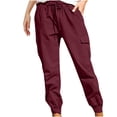 thumbnail image 1 of Birdeem Fashion Women Plus Size Drawstring Casual Solid Elastic Waist Pocket Loose Pants, 1 of 10