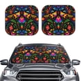 thumbnail image 2 of Vsdgher Mexican Flower Traditional1 Print Car Windshield Sun Shade, Reflective Sunshade Window Sunshade Sun Visor Protector Fit for Cars,Trucks,SUVs-Small, 2 of 6