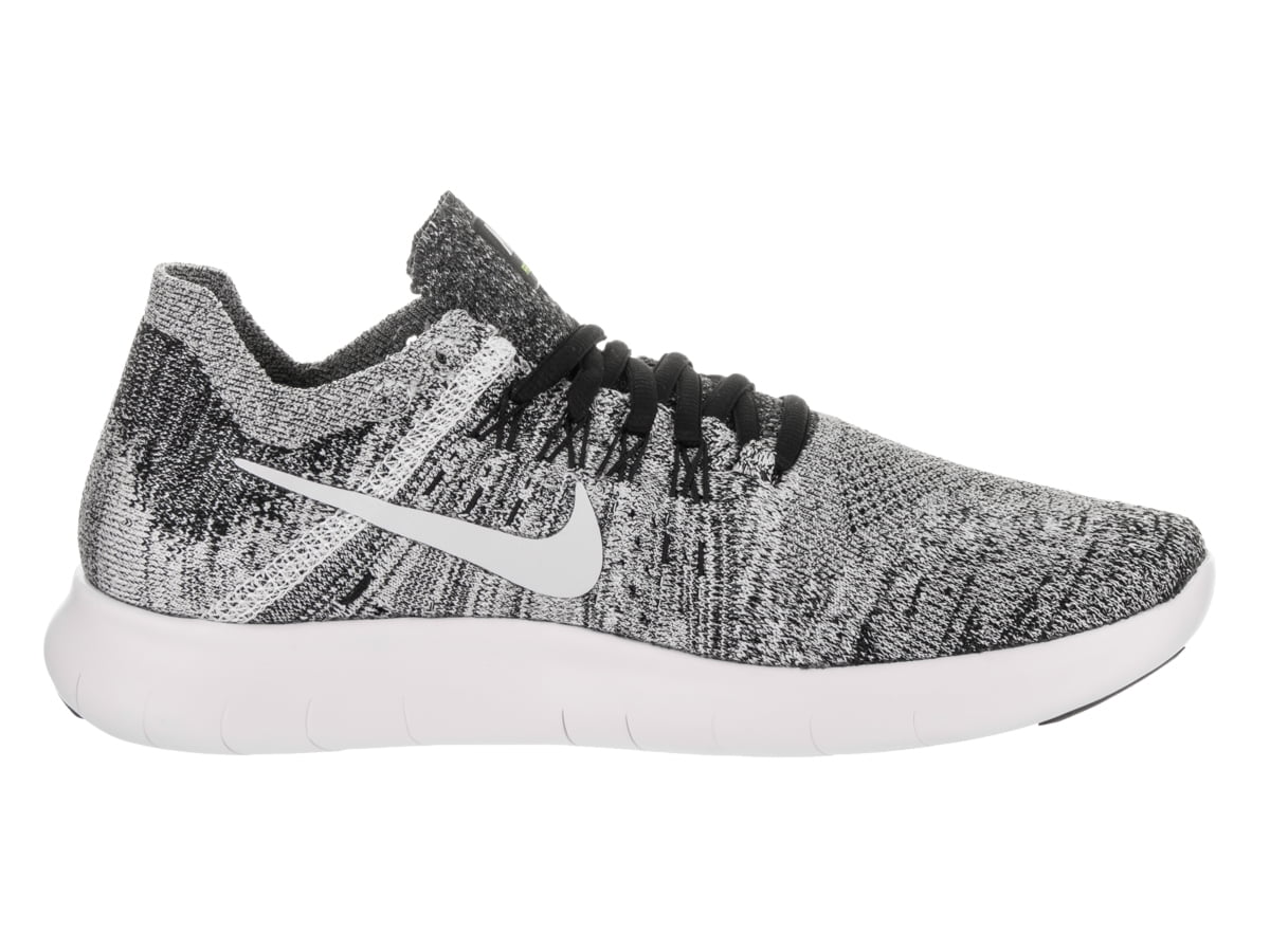 womens nike free rn flyknit 2017 black and white