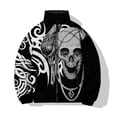 thumbnail image 2 of Nuevos abrigos de plumas con estampado 3D de calaveras, productos sin impuestos, chaquetas modernas con relleno y calidez para hombre, abrigo de invierno para hombre con esqueleto, Cool Bone, 2 of 4