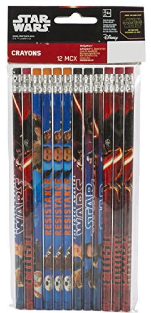 24 Pieces - Pack of 2 2 Lead Wood Pencils Disney Star Wars The Force Awaken No