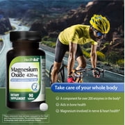 (4 pack) Magnesium Oxide 420mg – Supports Muscle, Nerve & Bone Health – Gentle Digestive Support