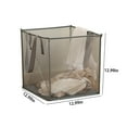 thumbnail image 4 of Xuniizn Laundry Basket, Collapsible Laundry Hamper & Large Storage Bin - Foldable Laundry Baskets with Handles, Space-Saving Laundry Hamper for Home, Dorm, Office, Mesh, Gray, 4 of 7