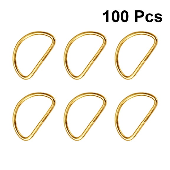 unbranded 100 PCS D Ring Hardware Webbing Accessories Belt Bag Golden