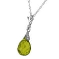 thumbnail image 2 of Galaxy Gold GG 14K White Gold 2.5 Carat Peridot Pendant Necklace - August Birthstone - Warmth & Prosperity - 16" to 24" - Fine Jewelry for Women, 2 of 3