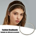 thumbnail image 3 of Unique Bargains 1pc Faux Crystal Hair Hoop Women Hairband Hair Accessories 0.20 Inch Wide Black, 3 of 7