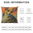 thumbnail image 5 of Orinice  Corgi Dog Throw Pillow Cover Shiny Butt Cute Dog Animal Pet Puppy Cartoon Lovely Friend Adorable Pillow Case  Decorative Men Women Boy Girl Room Cushion Cover for Home Couch Bed White, 5 of 5