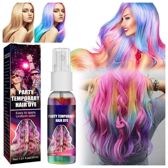 Hair Color Spray Disposable Party Color Hair Fast And Easy Color Does Not Hurt Hair Flash Hairdressing Agent 30Ml, Polyester Hair Care Net