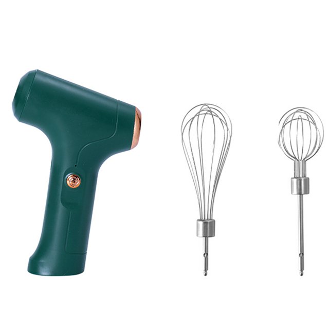 Mini Mezclador InaláMbrico Licuadora de Alimentos EléCtrica Mezclador de Mano Batidora de Huevos Mezclador AutomáTico de Masa para Hornear Pasteles de Alimentos en Crema Verde