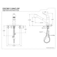thumbnail image 3 of Kingston Brass GSC881NCLSP Single-Handle 1-or-3 Hole Deck Mount Pull-Out Sprayer Kitchen Faucet in Polished Chrome, 3 of 5