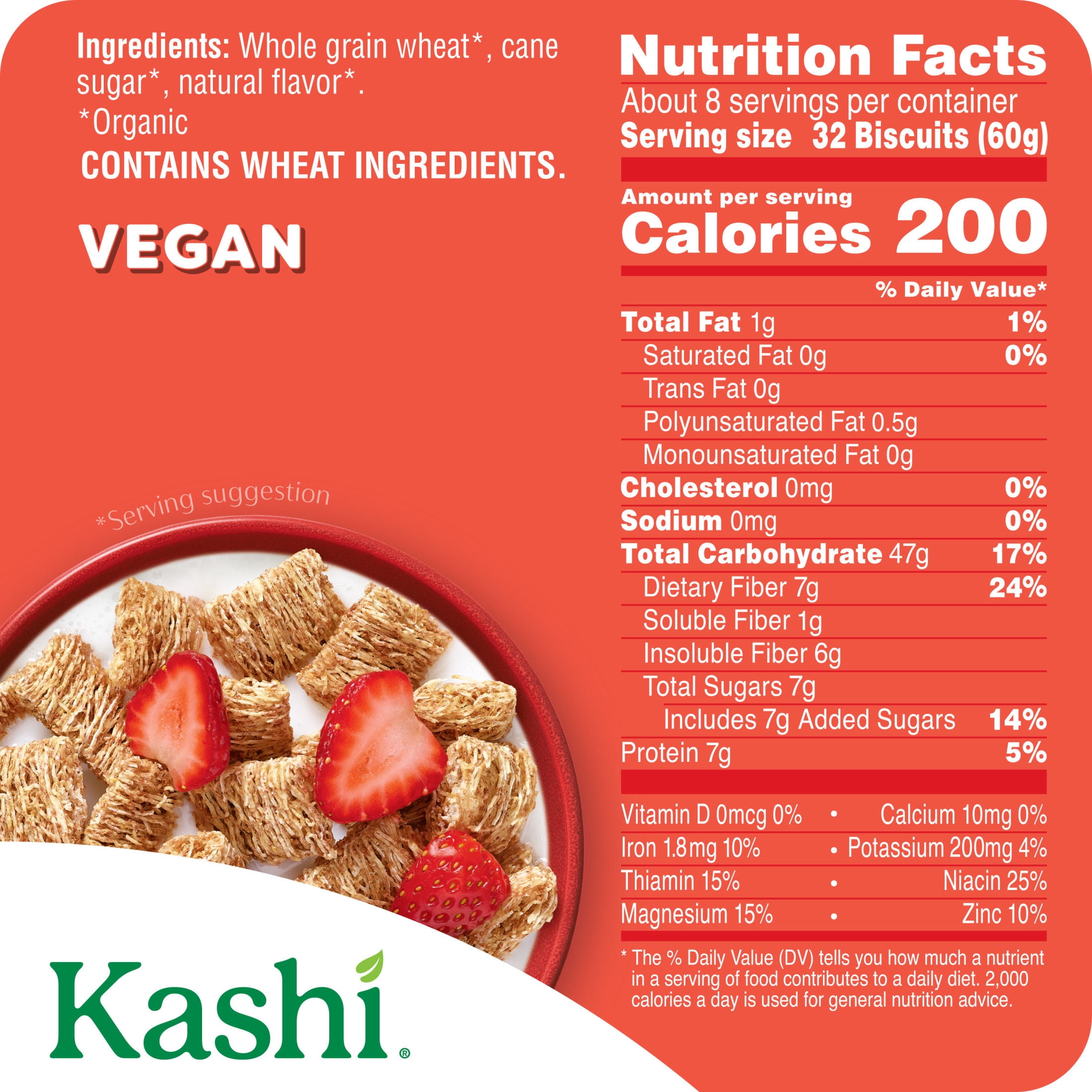 (2 pack) Kashi Autumn Wheat Breakfast Cereal, Organic, 18 oz