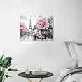 thumbnail image 3 of Paris Eiffel Tower Wall Decor for Bedroom Canvas Wall Art Pink Paris Girls Room Wall Decor Bathroom Painting Pictures Framed Modern Black and White Artwork for Walls Home Wall Decoration Size 12x15, 3 of 6