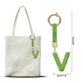 thumbnail image 2 of Uxcell Alphabet V Letter Charm Rhinestone Alphabet Charm for Jewelry Making, Light Green, 2 of 6