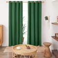Deconovo Total Blackout Curtains 84 inch Long for Bedroom Burlap Linen