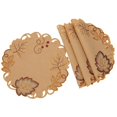 thumbnail image 2 of Harvest Verdure Embroidered Cutwork Fall Doilies, 12-Inch Round, Set of 4 Placemats, 2 of 2