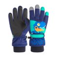 thumbnail image 1 of Minnieouse Guantes de esquí unisex para niños, cálidos y a la moda, para viajes de esquí, guantes de esquí cálidos de invierno con dibujos guantes y mitones azul oscuro S, 1 of 6