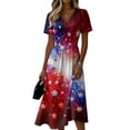 thumbnail image 2 of 250th Anniversary Printed Women's Dresses 2025 Womens Summer Dresses A Line Sleeveless Usa Flag Beach Vacation Evening Party Dress, 2 of 5