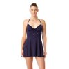 Anne Cole Live In Color Navy Underwire Halter Dress Cover Up 16 / Navy Blue