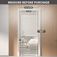 thumbnail image 6 of Lilypelle Extra Tall Steel Pet Gate, Adjustable 33.4-35.8 Inch Wide, 74.8-96.5 Inch Tall, Pressure Mounted, Walk-Through Swing, 6 of 11
