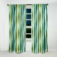 thumbnail image 4 of Designart "Harmonious Green And Yellow Stripes" Striped Blackout Modern Curtain, Striped, Abstract, 4 of 4
