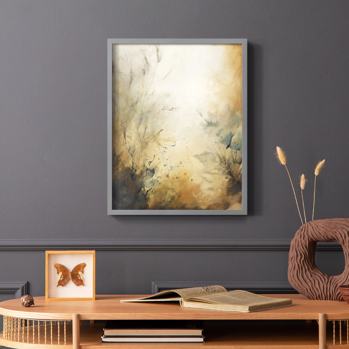 Desert Song I Framed Print in Gray Solid Wood Framed Print No Nail Hanging