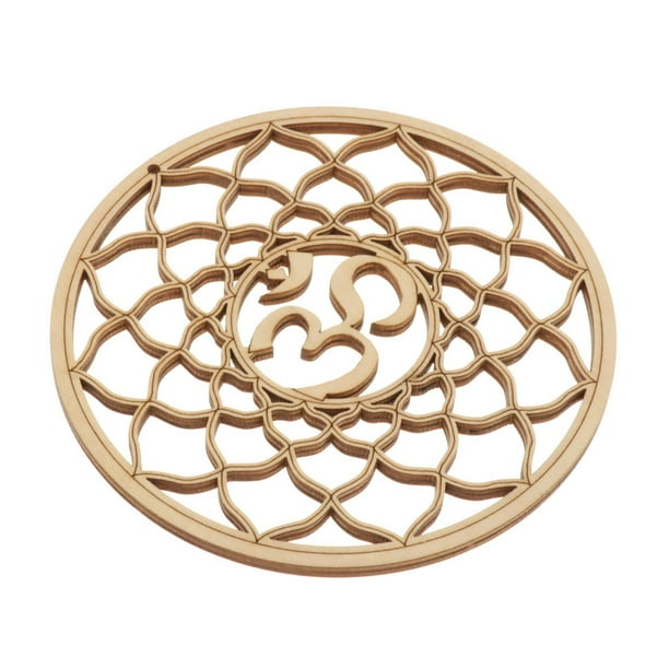 Cristal de madera, decoración de arte de pared de geometría sagrada, escultura de madera de meditación, Alto 305cm