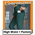 thumbnail image 4 of VASLANDA High Waist Yoga Pants with Pockets, Tummy Control Workout Running Yoga Leggings for Women, 4 of 7