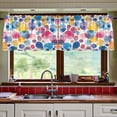 thumbnail image 5 of Ryvnso Abstract Watercolor Spots Curtains Sets Short Curtain Rod Pocket Half Window Cafe Farmhouse Tier 2 Panels 57"W x 36"L, 5 of 7