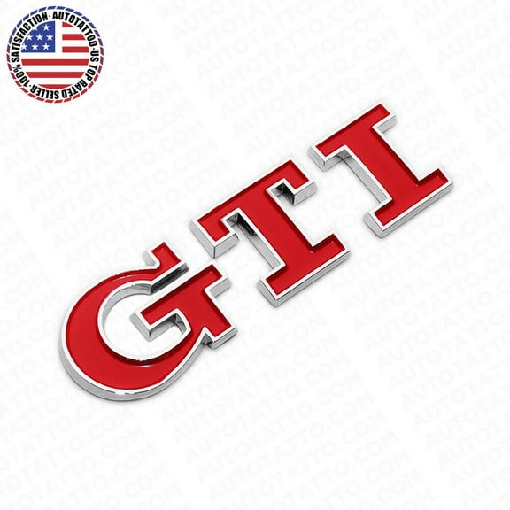 For GTI Liftgate Adhesive Nameplate Badge Logo Emblem Decoration Sport Red
