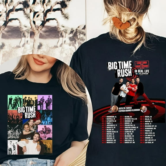 Big Time Rush In Real Life Worldwide Tour 2025 Shirt, Big Time Rush 2025 Concert, Big Time Rush Fan Gift, Big Time Rush Merch, BTR Band Tee