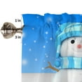 thumbnail image 2 of UKAP Xmas Kitchen Valance Christmas Short Window Curtain Cafe Tier Slot Top Window Treatments Rod Pocket Window Drapes Style-H 52x54in*2PC, 2 of 3